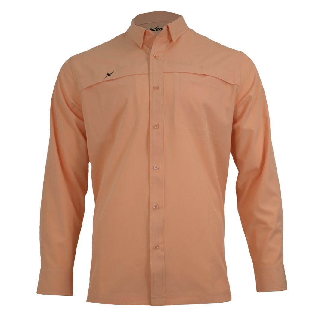 Long Sleeve Solid Button Down - Xotic Camo & Fishing Gear -CRLSBD100S1-NT