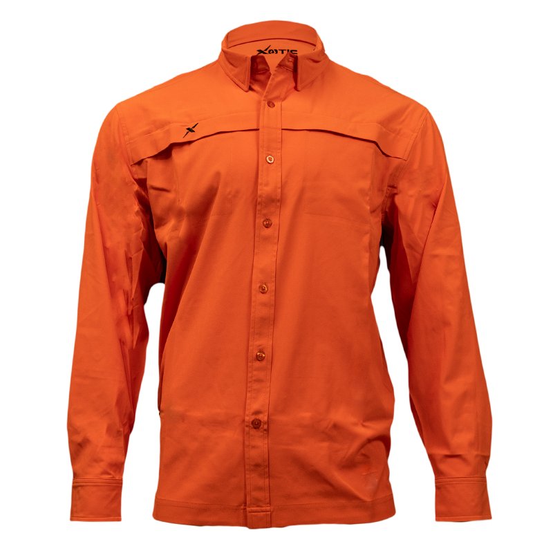 Long Sleeve Solid Lifestyle Button Down w/ REPEL-X - Xotic Camo & Fishing Gear -HOLSBD101S-C7