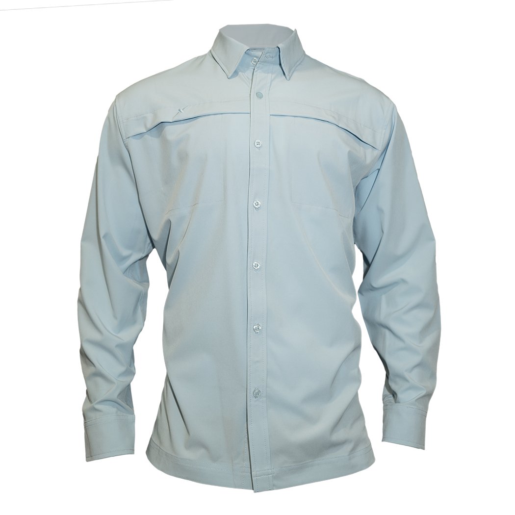 Long Sleeve Solid Lifestyle Button Down w/ REPEL - X - Xotic Camo & Fishing Gear - IBLDBD001