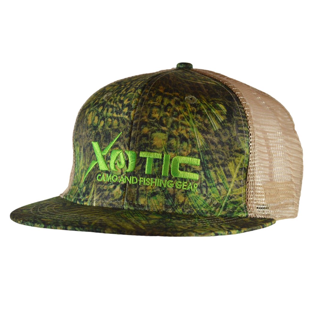 OG Camo Flat Bill/Khaki Mesh - Xotic Camo & Fishing Gear-Cap881b