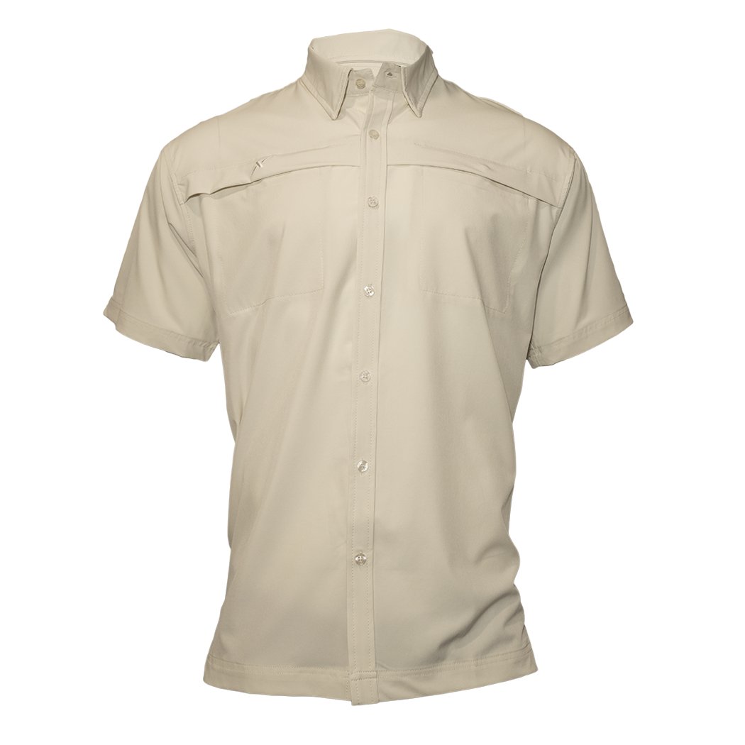 Short Sleeve Solid Lifestyle Button Down w/ REPEL - X - Xotic Camo & Fishing Gear - BNSSBD001
