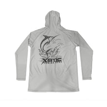 Load image into Gallery viewer, Grey Hooded Performance Repel X - Marlin - Xotic Camo &amp; Fishing Gear -