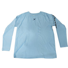 Load image into Gallery viewer, Light Blue Long Sleeve Performance Shirt - Jumping Sailfish - Xotic Camo &amp; Fishing Gear -LSLTBLJMPSLF1
