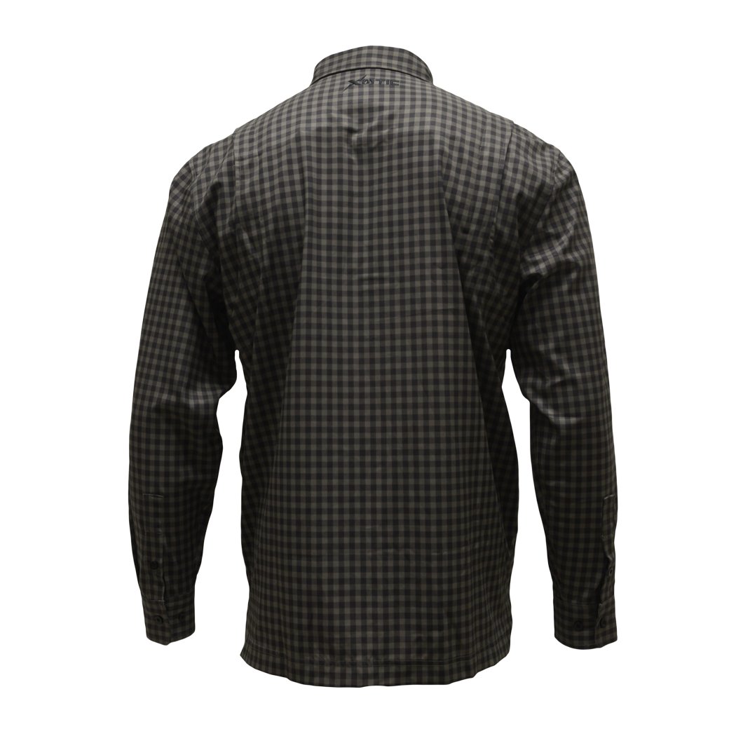 Long Sleeve Patterned Lifestyle Button Down w/ REPEL-X - Xotic Camo & Fishing Gear -DGBLSBD101S-C7