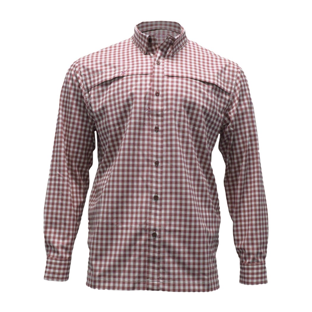 Long Sleeve Patterned Lifestyle Button Down w/ REPEL-X - Xotic Camo & Fishing Gear -MWLSBD101S-C7