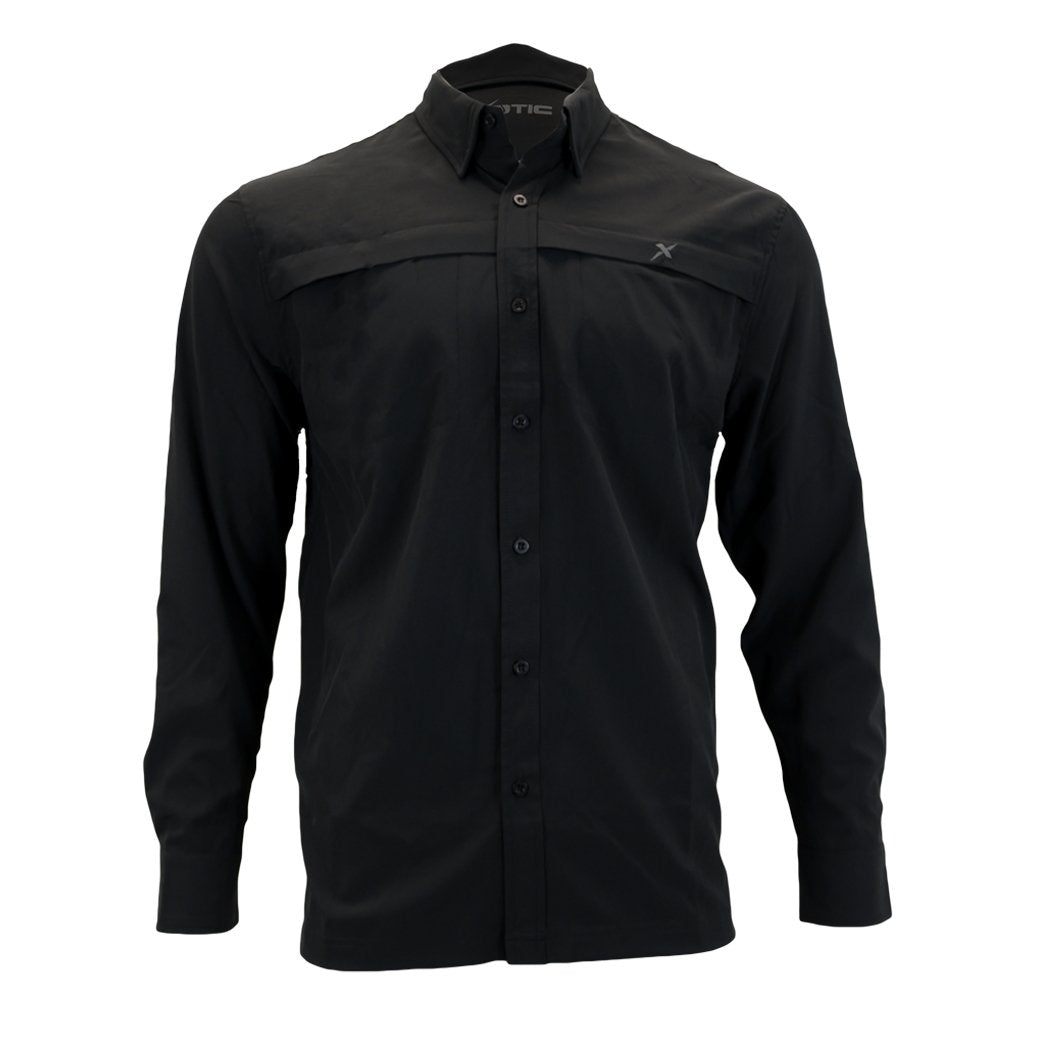 Long Sleeve Solid Button Down - Xotic Camo & Fishing Gear -BKLSBD100S-NT