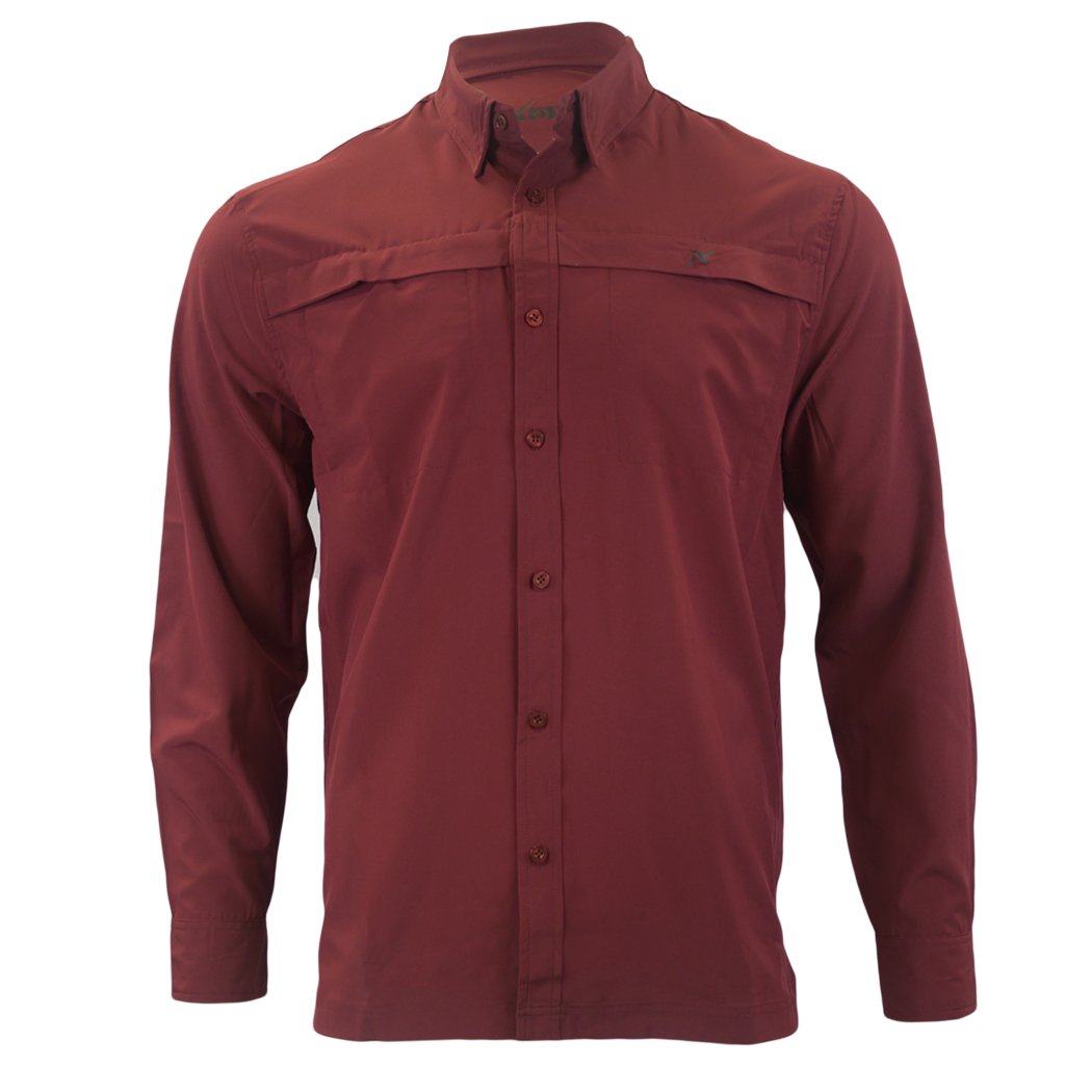 Long Sleeve Solid Button Down - Xotic Camo & Fishing Gear -MRLSBD100S-NT