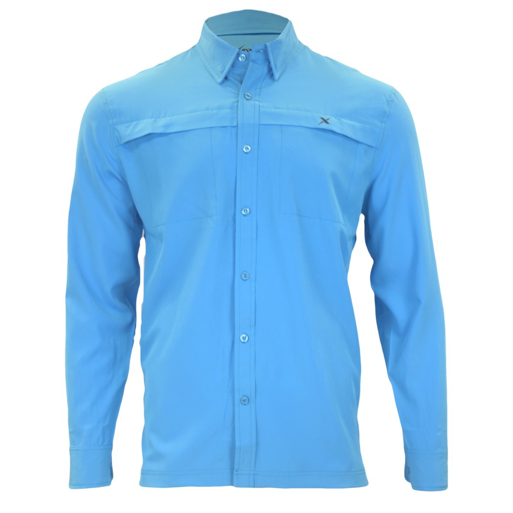 Long Sleeve Solid Button Down - Xotic Camo & Fishing Gear -LBLSBD100S-NT
