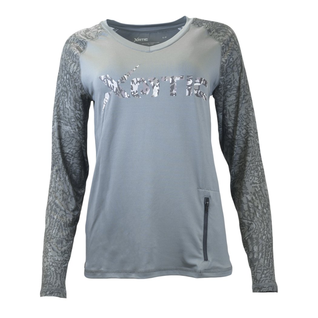 Recon Grey Body Women's Performance Fishing Shirt-Womens Performance Shirt-Xotic Camo & Fishing Gear